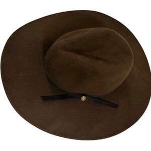 GOORIN "Queen of Knives” HAT, brown wool felt, wide brim, Fedora NWT